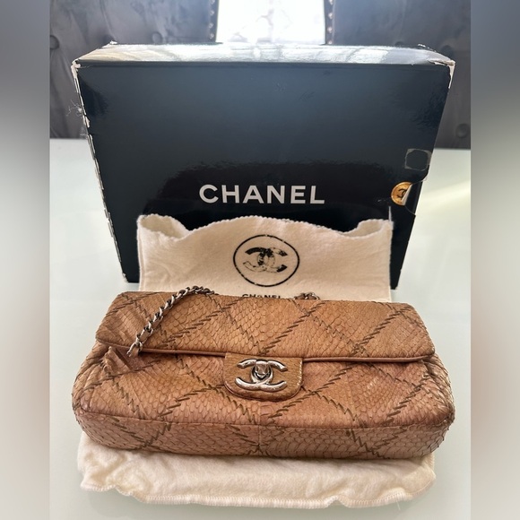 Chanel Ultimate Stitch Flap Snakeskin Crossbody Bag - Picture 10 of 12